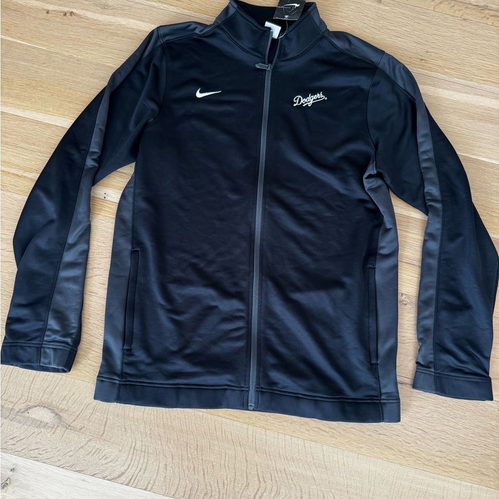 Nike Black Full-Zip Men's Los Angeles Dodgers Jacket SZ L Tall